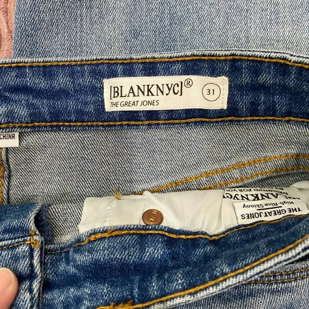 Blank NYC The Great Jones High Rise  Jeans Size 31